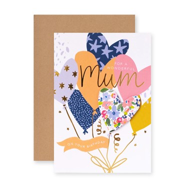 Connections from Hallmark Birthday Card - Heart Balloons