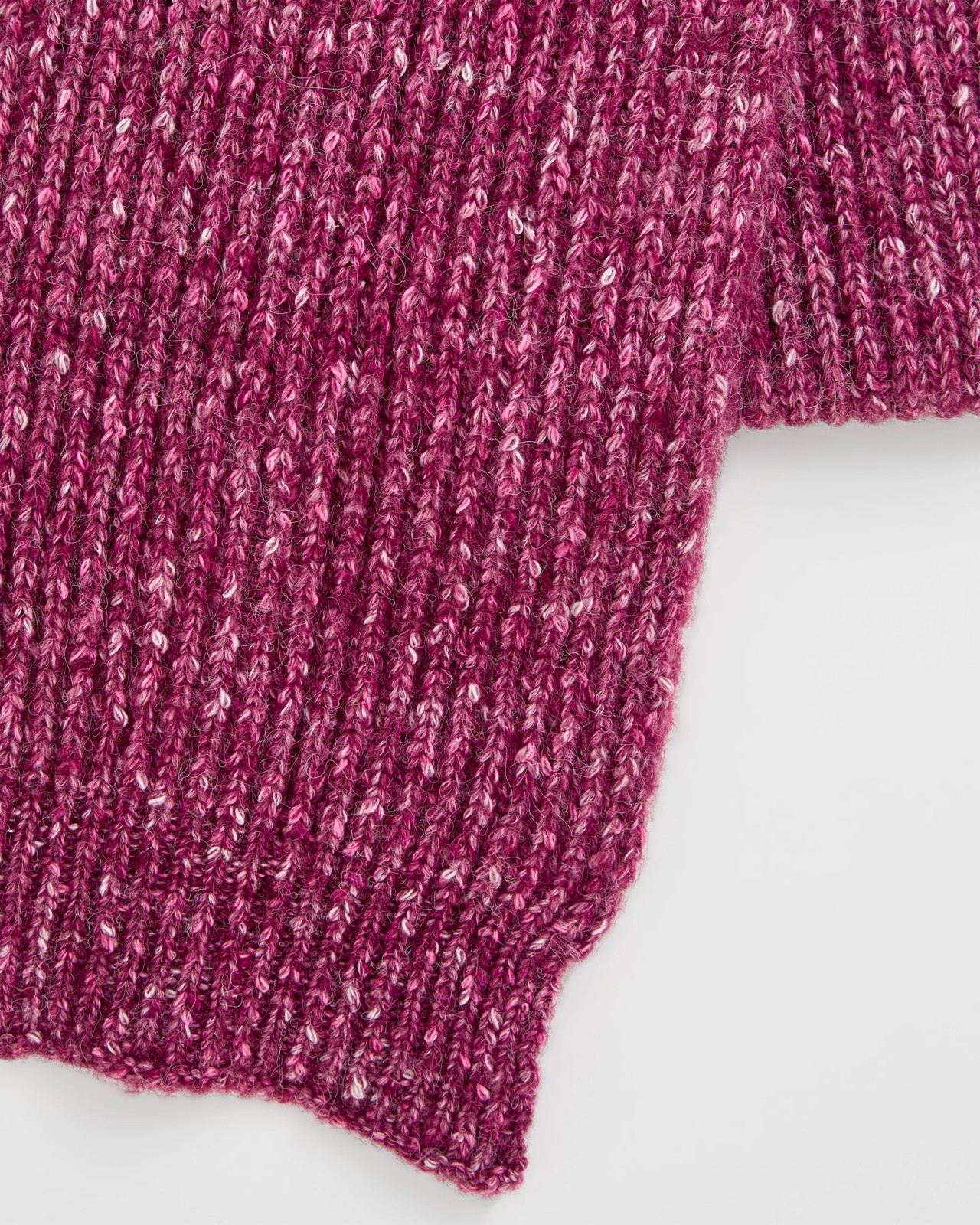 Chunky Fleck Knit Scarf - Purple 2 of 3