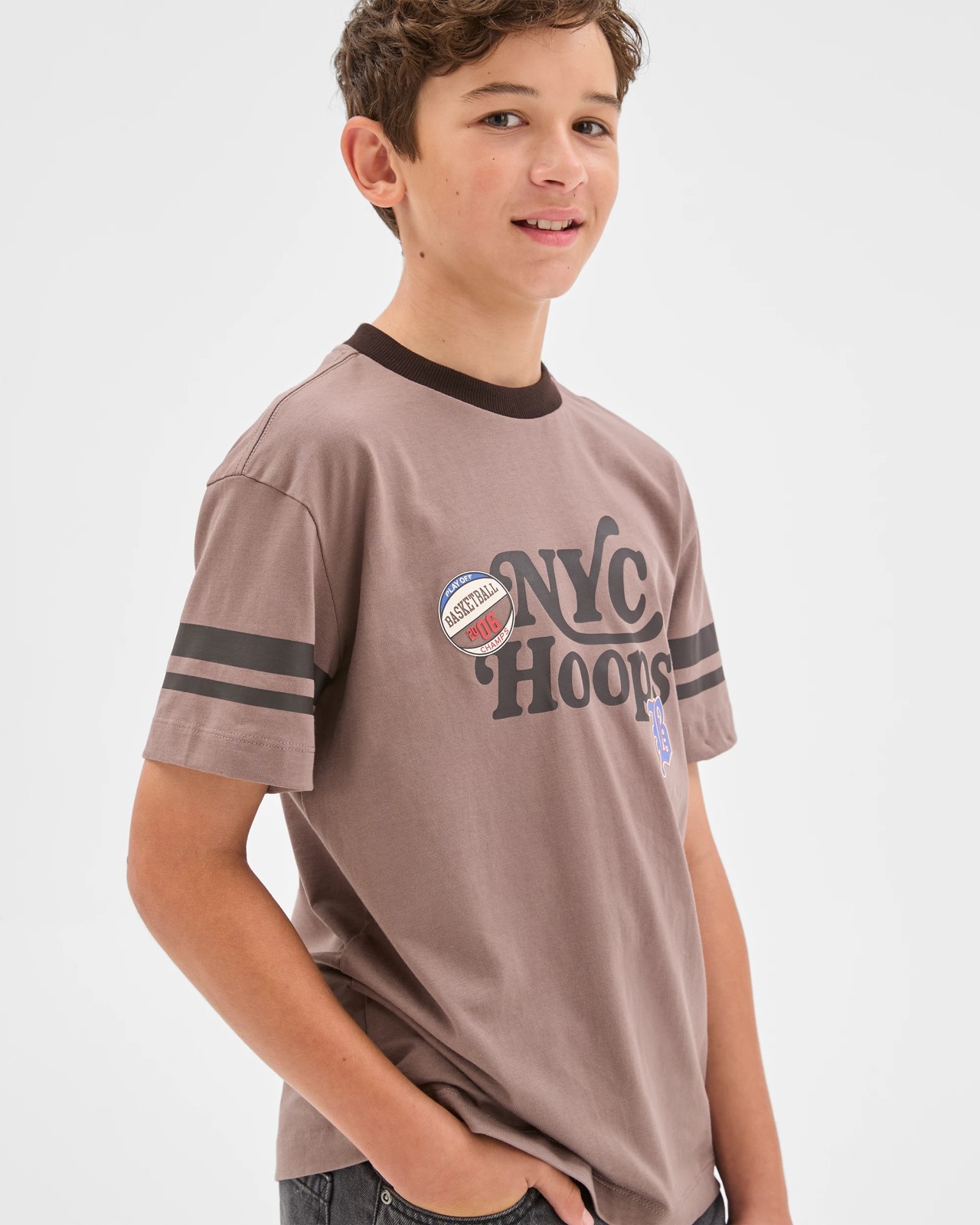 Australian Cotton Short Sleeve T-Shirt - Brown 3 of 6