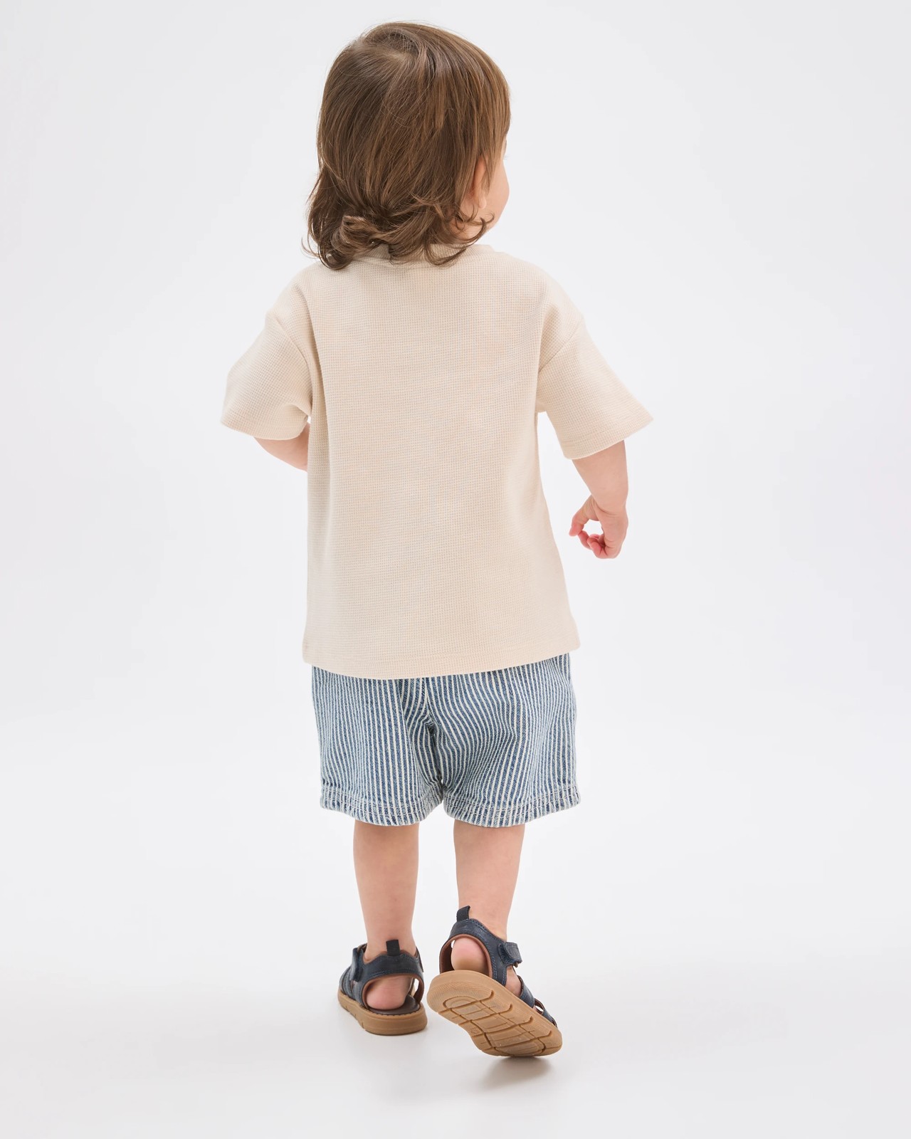 Baby Elastic Waist Denim Shorts 3 of 5
