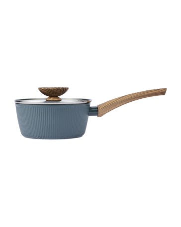 Anko 16cm Linear Wood Look Saucepan