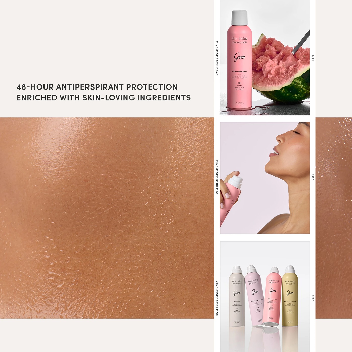 Gem Watermelon Fresh Skin-Loving Deodorant 207ml - Hyaluronic Acid, Vitamin E and Shea Butter 6 of 6
