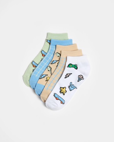 Boys Low Cut Socks 5 Pack - Maxx