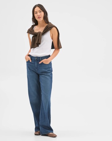 Wide Leg Loose Fit Denim Jeans - Imogen