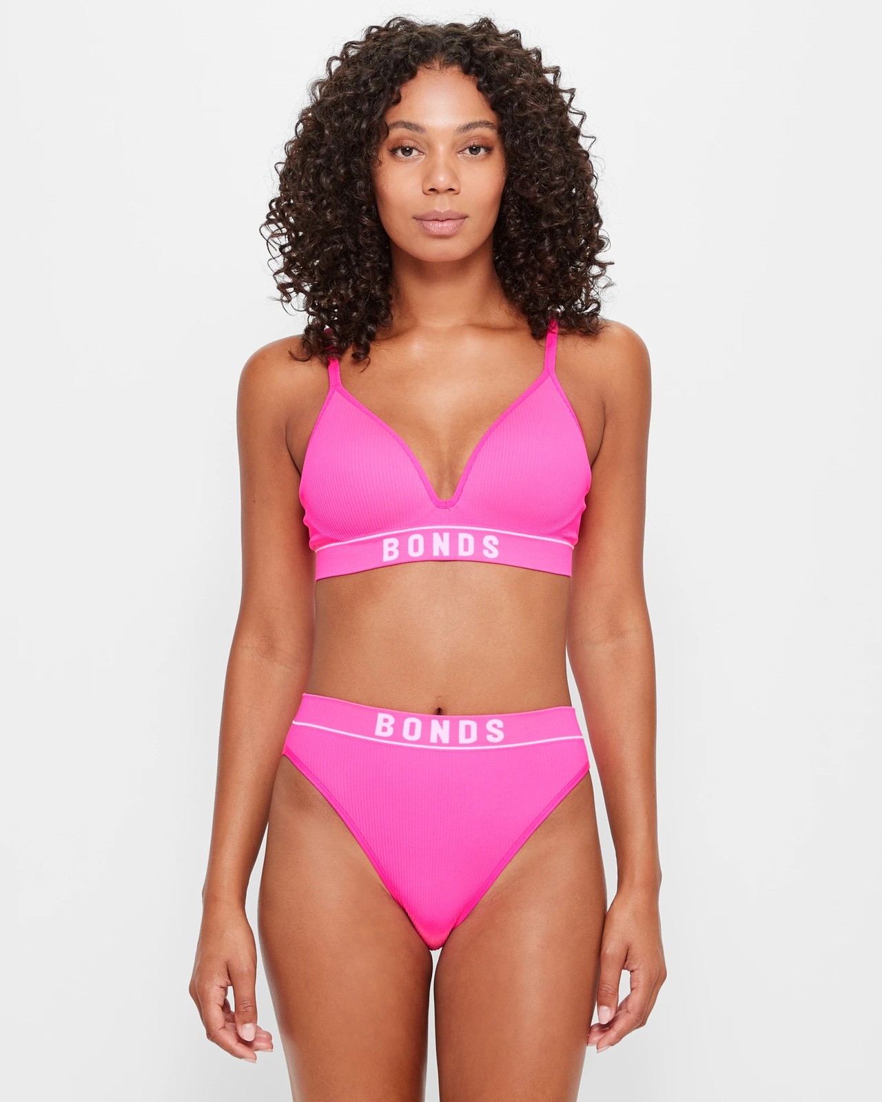 Retro Rib Hi Bikini Briefs - Bonds - Pink Friday