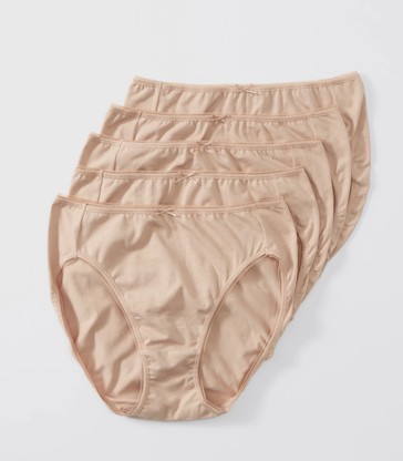 5 Pack Cotton/Elastane High Cut Briefs