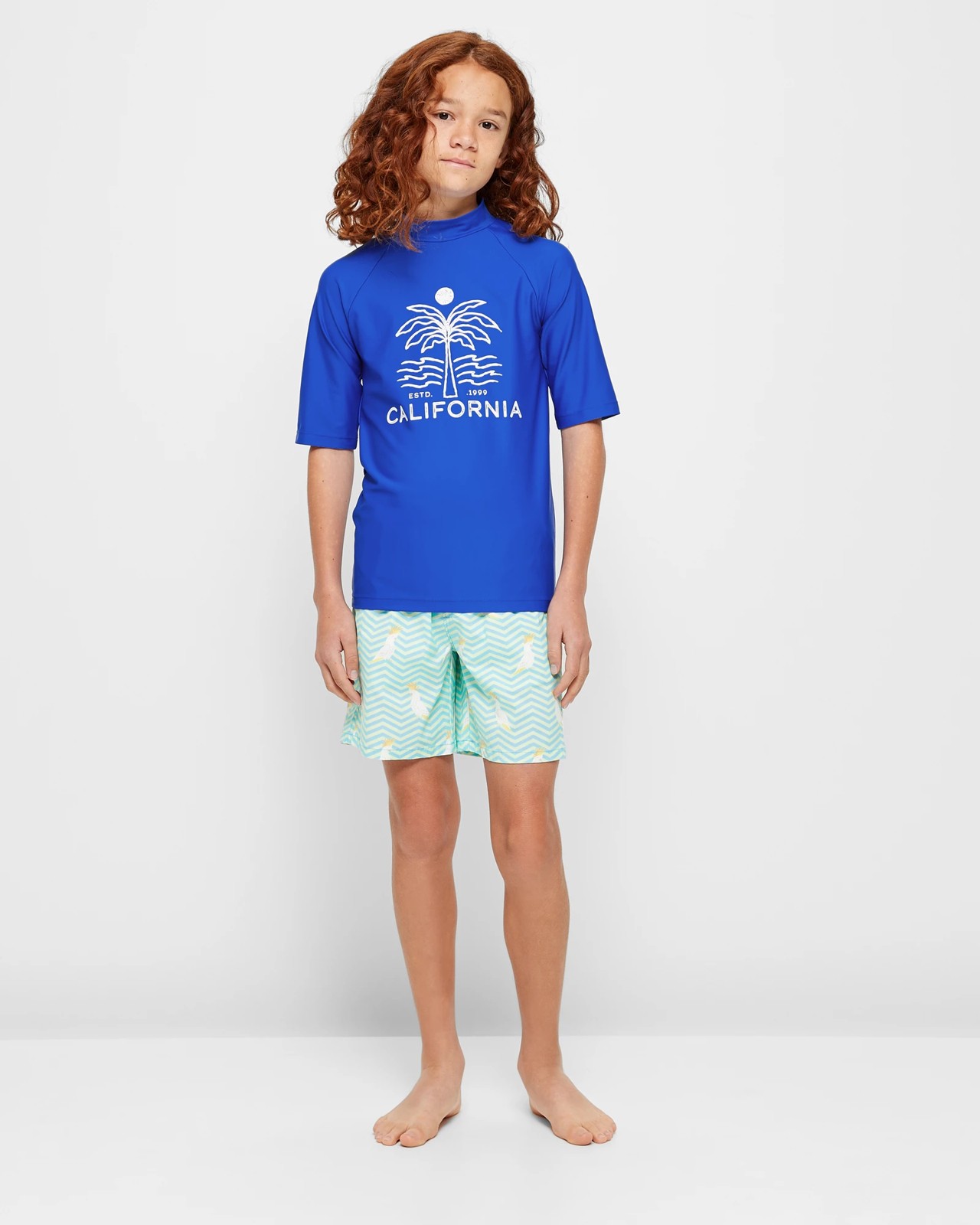 California Short Sleeve Swim Rashie | Target Australia