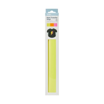 3 Pack Heat Transfer Vinyl, Neon - Anko
