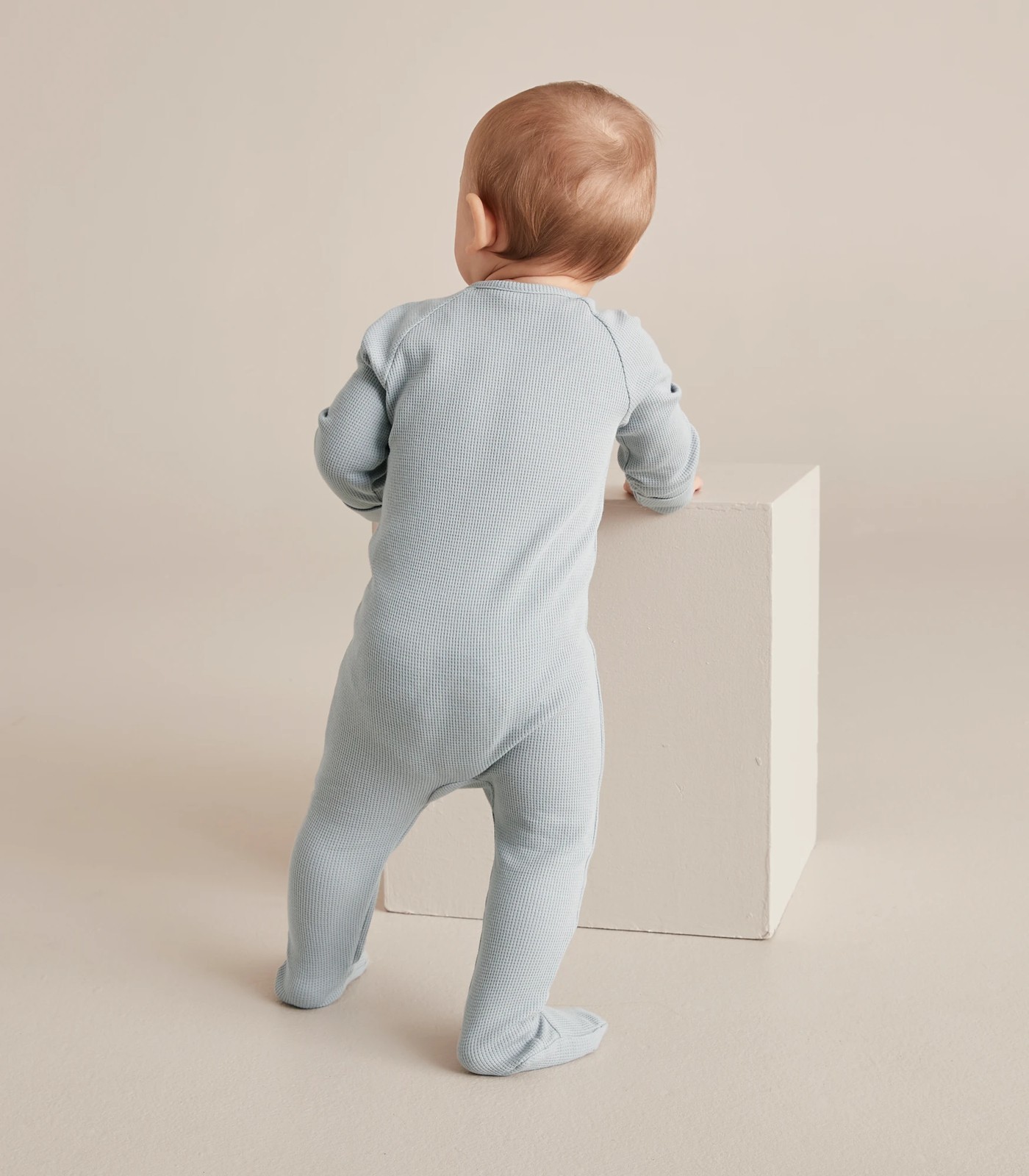 Baby Organic Cotton Waffle Zip Coverall 6 of 6