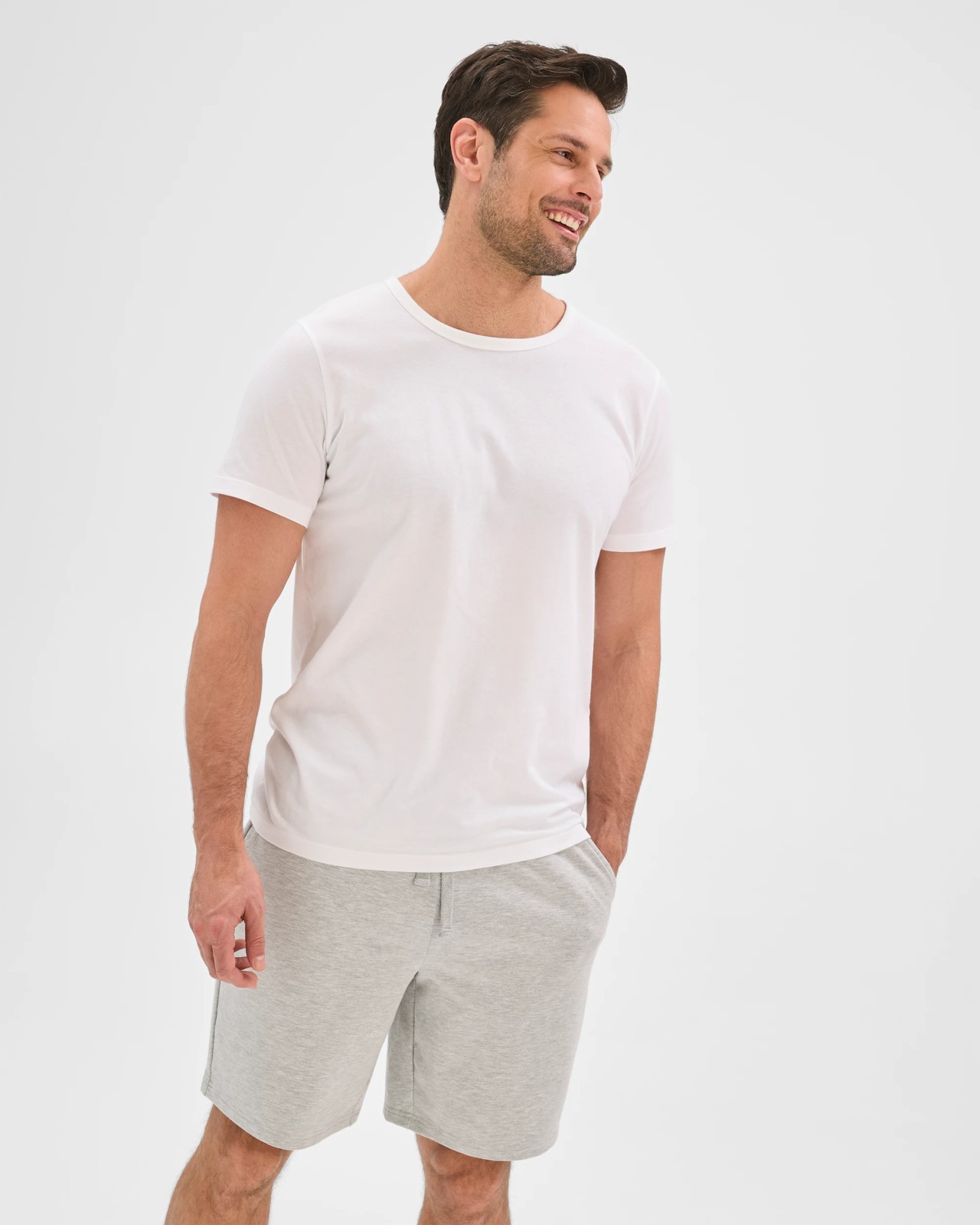 Maxx Lightweight Terry Sleep Shorts - Grey Marle 5 of 5