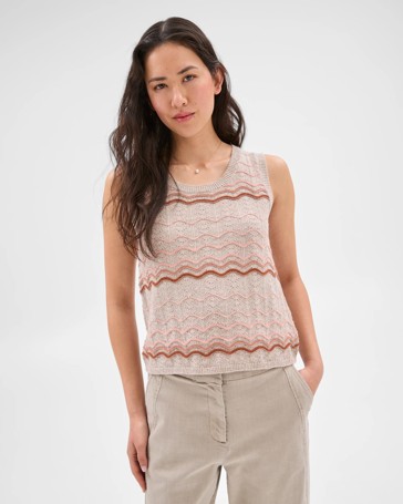 Australian Cotton Sleeveless Knit Crochet Tank Top