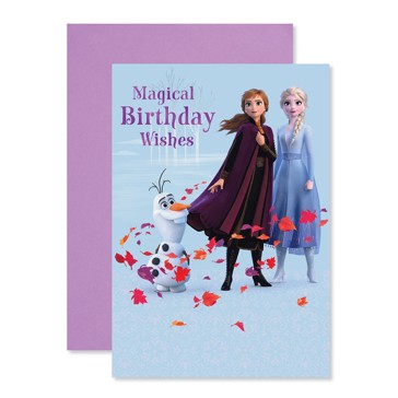 Connections from Hallmark Birthday Card - Disney Frozen Magical Birthday Wishes