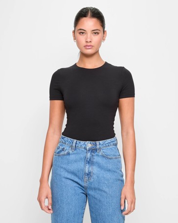 Australian Cotton Essentials Double Layer T-Shirt Bodysuit - Lily Loves