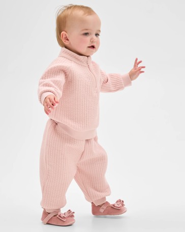 Baby Organic Cotton Quilted Fleece Trackpants