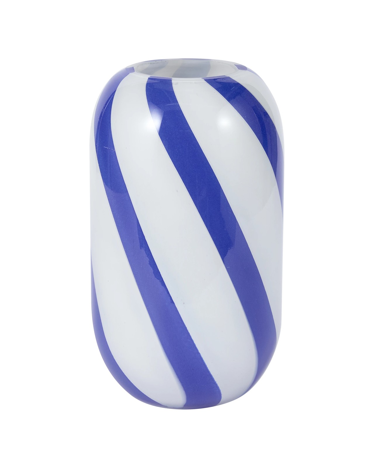 Anko Blue Swirl Stripe Glass Vase 3 of 5