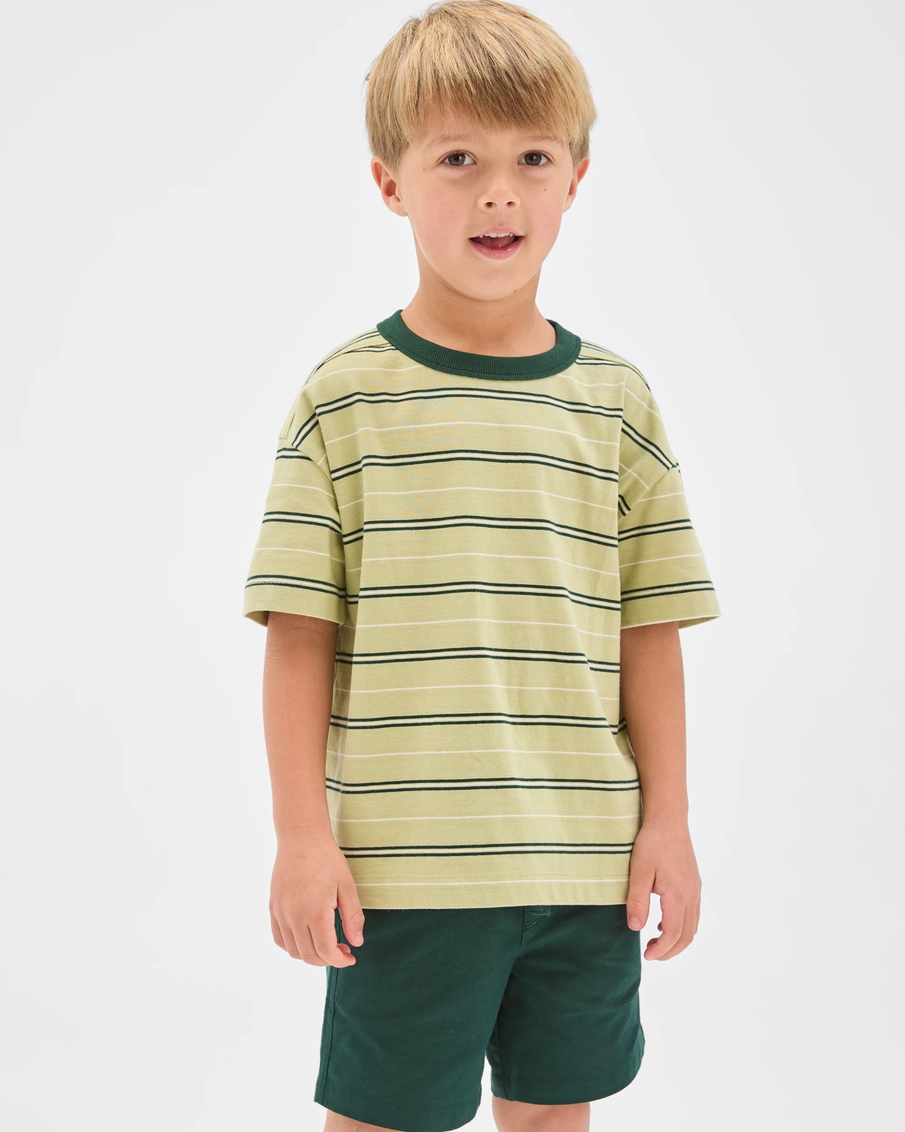 Australian Cotton T-Shirt and Shorts 2 Piece Set - Green 3 of 5