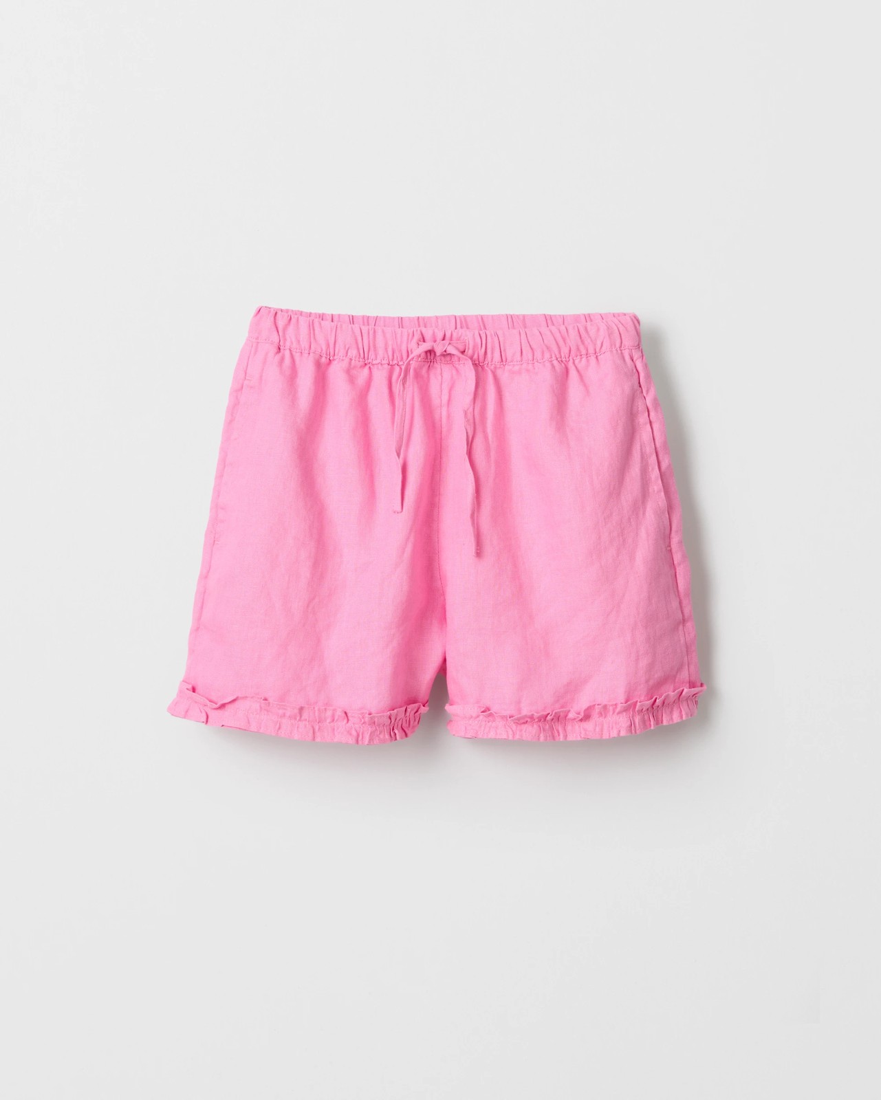 European Linen Frill Shorts - Pink 5 of 6