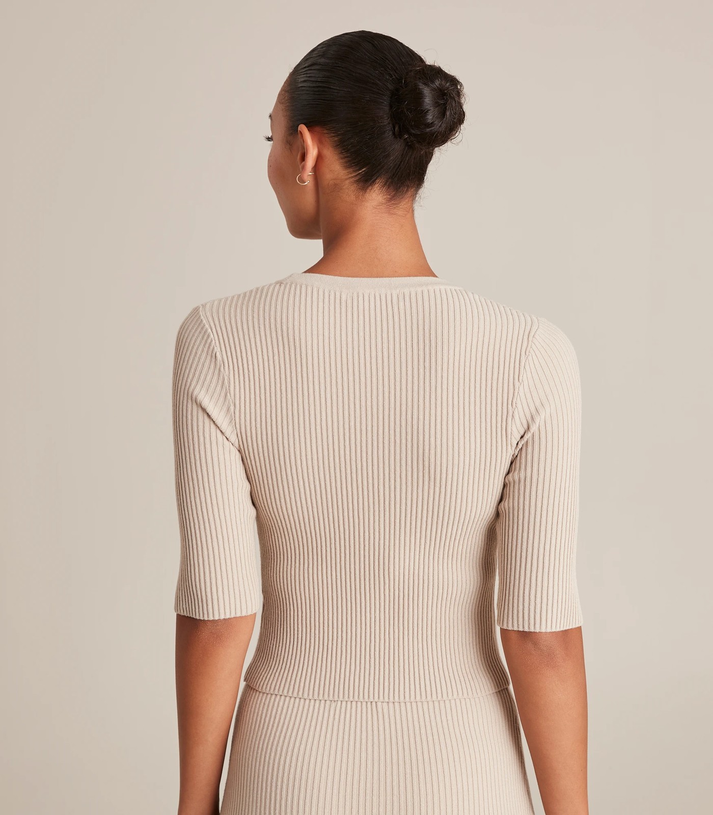 Preview Elbow Sleeve Rib Knit Top Target Australia