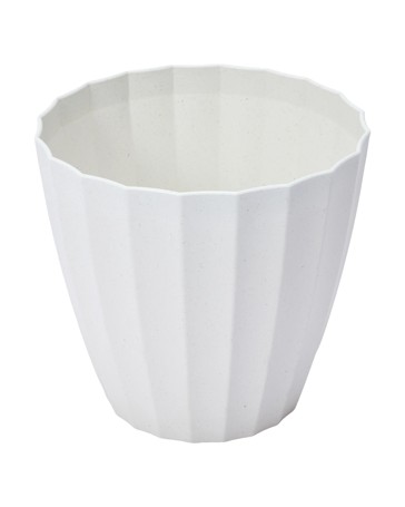 Anko 35cm Concave Plastic Pot - White