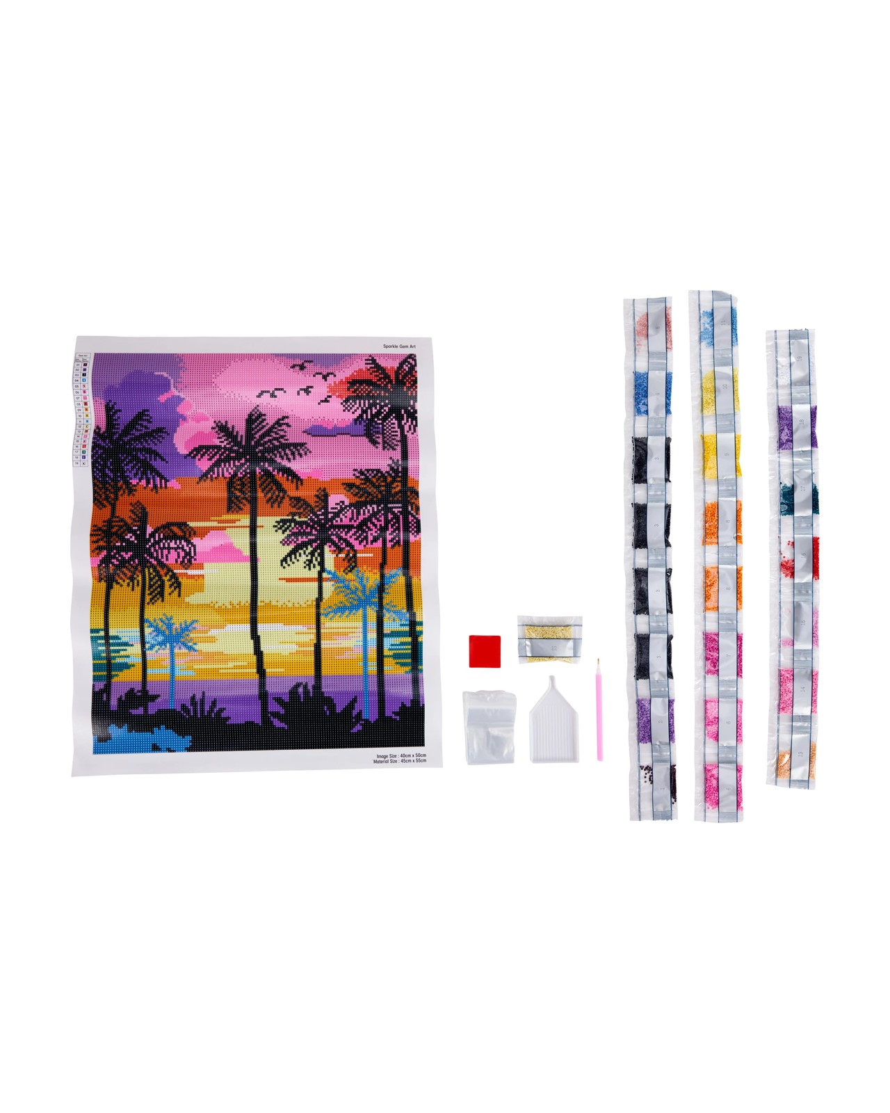 Anko DIY Sparkle Gem Art - Palm Sunset 2 of 3