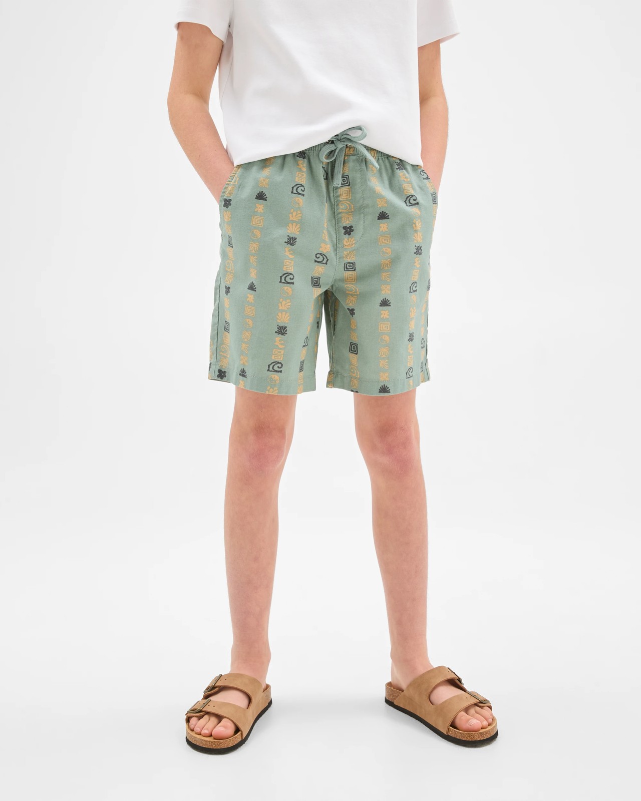 Australian Cotton Printed Shorts - Chinois Green 2 of 5