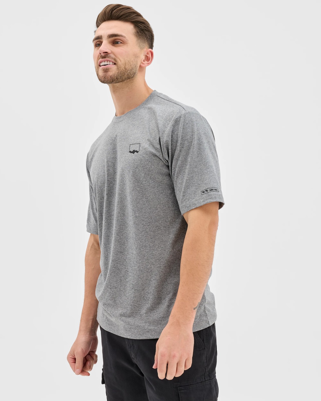Short Sleeve Surf Swim T-Shirt - Grey Marle 4 of 5