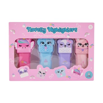 Novelty Highlighters, 4 Pack - Anko