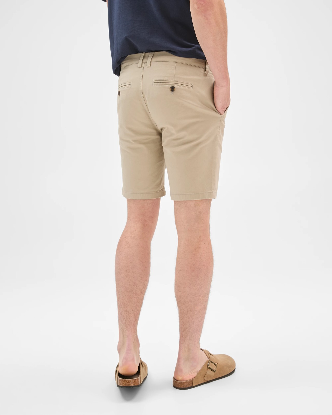 Australian Cotton Slim Chino Shorts - Stone 6 of 6