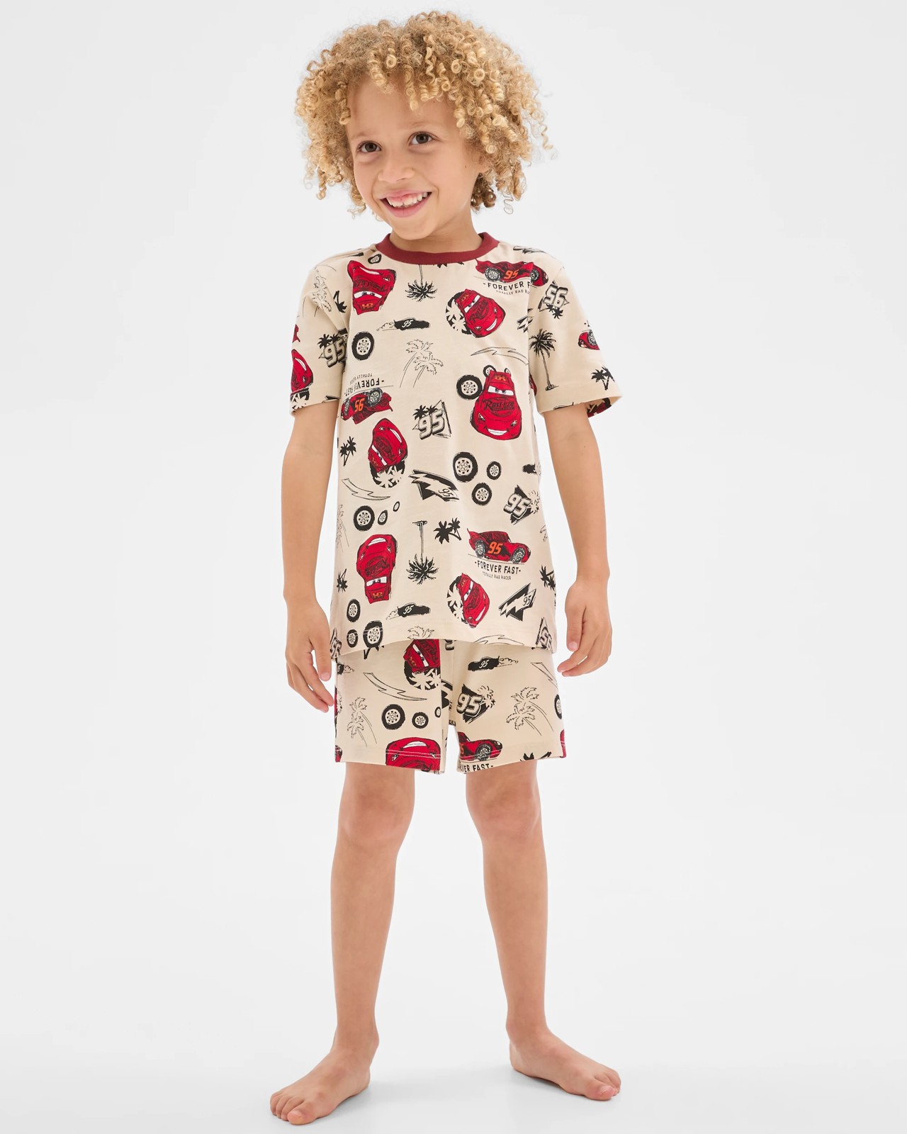 Disney Organic Cotton 2 Pack Younger Boys Top & Shorts Pyjama Set 3 of 5
