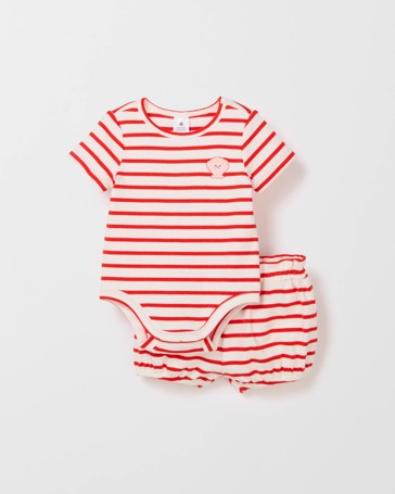 Organic Cotton Baby Bodysuit and Shorts 2 Piece Set
