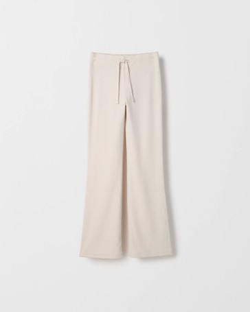 Lurex Rib Knit Flare Pants