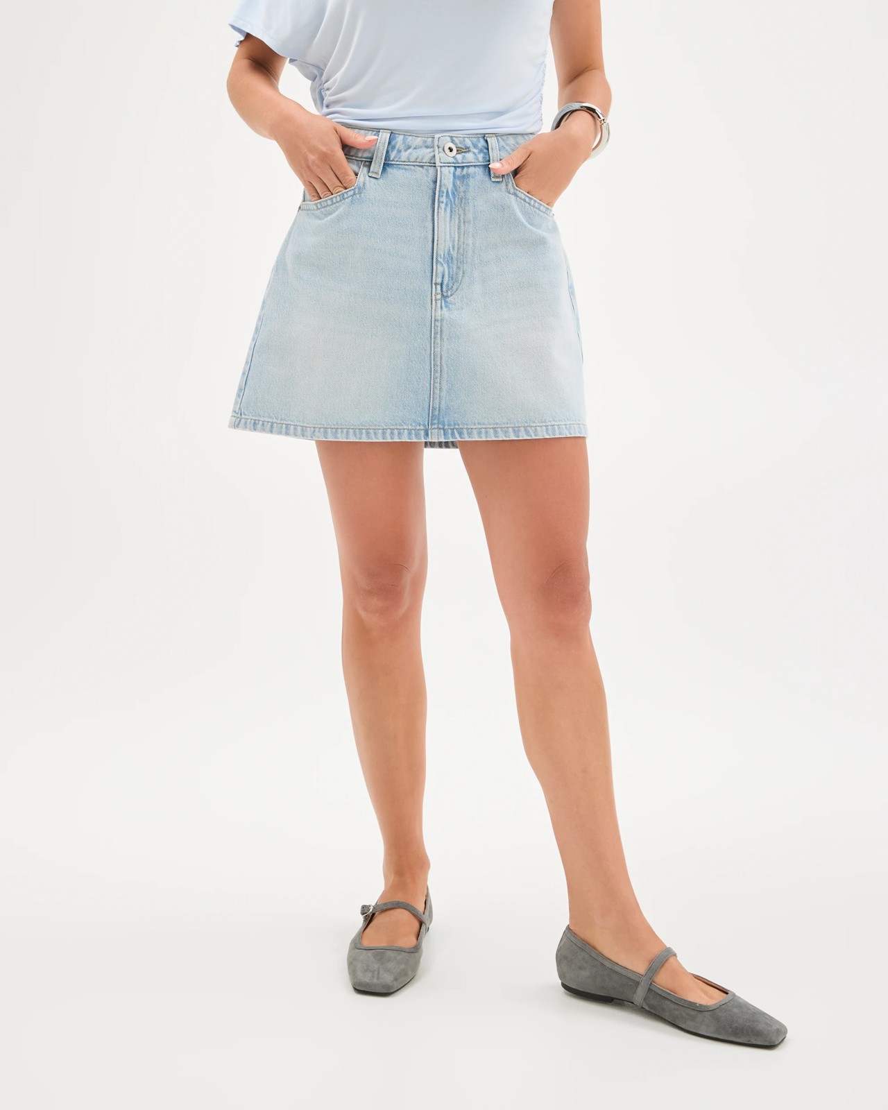 Lily Loves Mini Denim Skirt - Light Wash 2 of 6