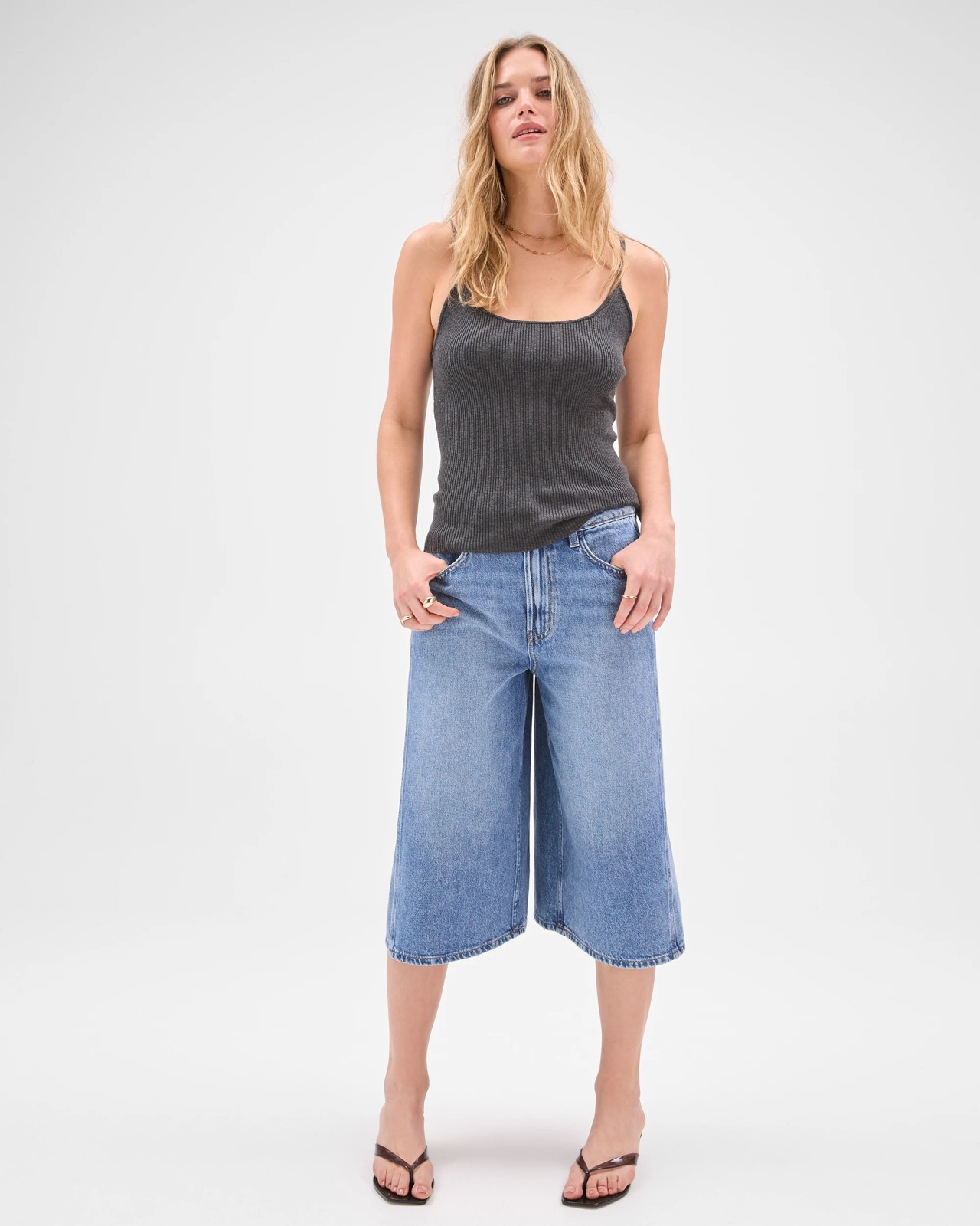 Lily Loves Australian Cotton Blend Longline Denim Bermuda Shorts 2 of 6