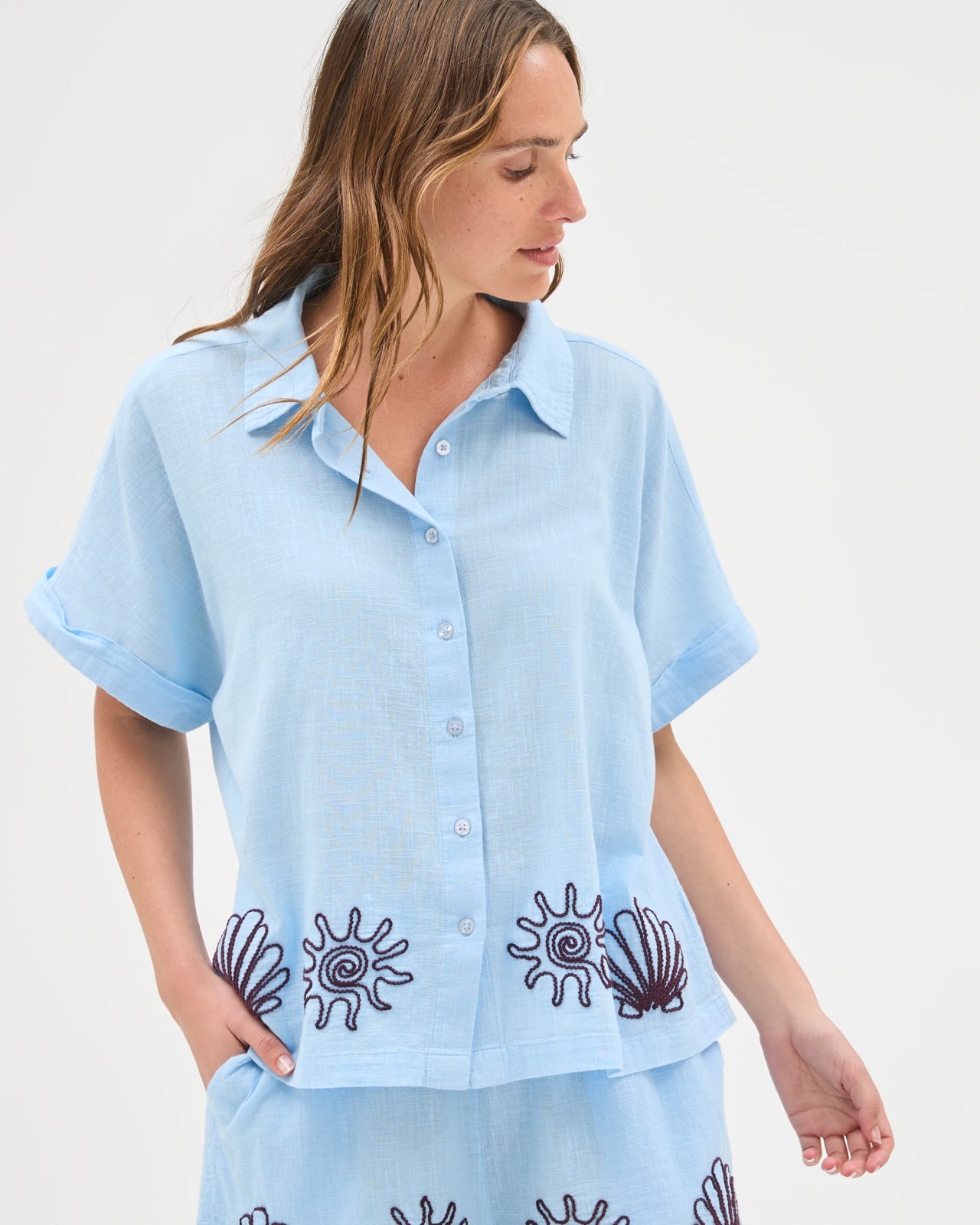 Resort Short Sleeve Cord Detail Shirt 5 of 6