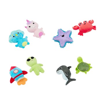 2 Pack Pet Plush Puppy Toys, Assorted - Anko