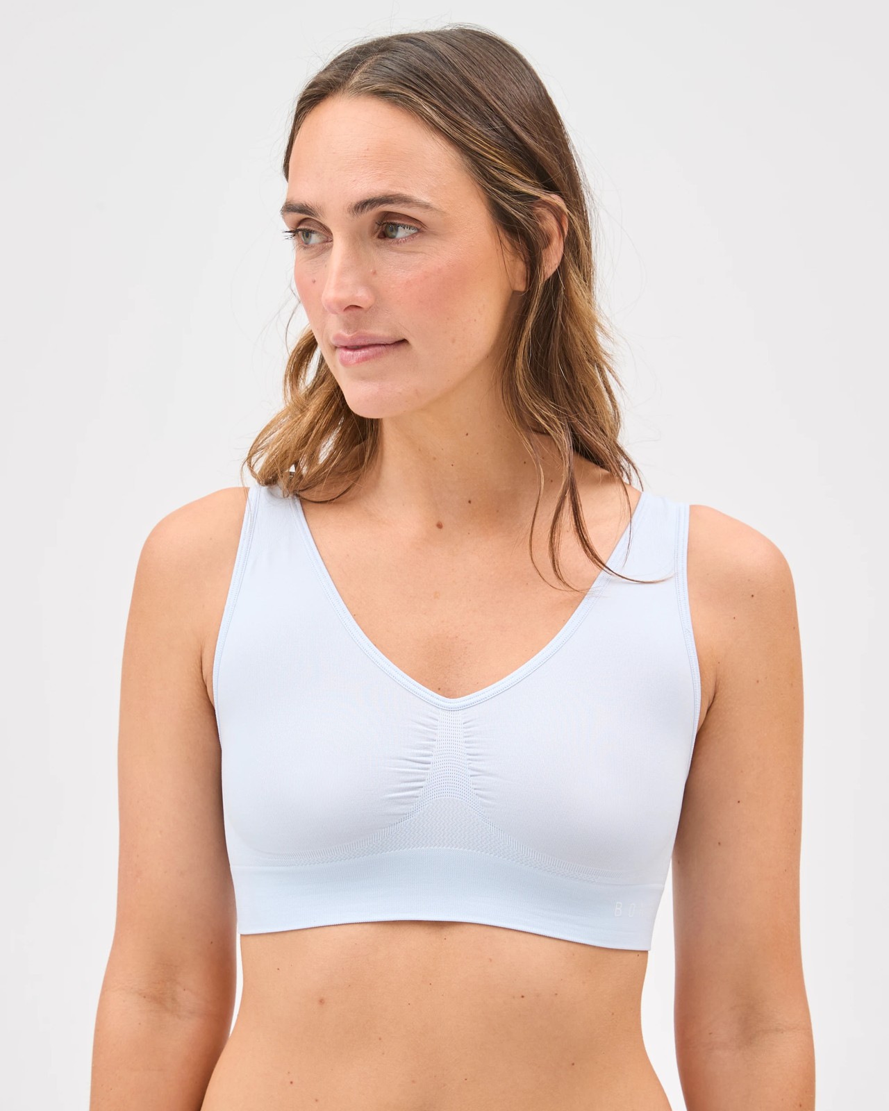 Bonds Seamless Comfy Crop Top  - Blue Snow 3 of 5