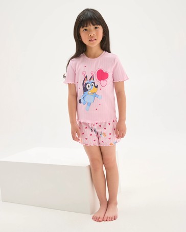 Bluey Australian Cotton Younger Girls Elevated Knit Pyjama Set