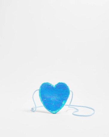 Kids Sequin Heart Crossbody Bag