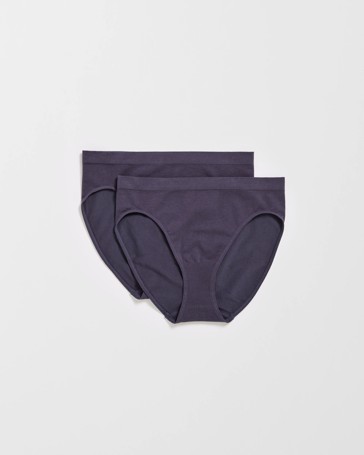 Australian Cotton Blend 2 Pack Seamfree High Cut Briefs