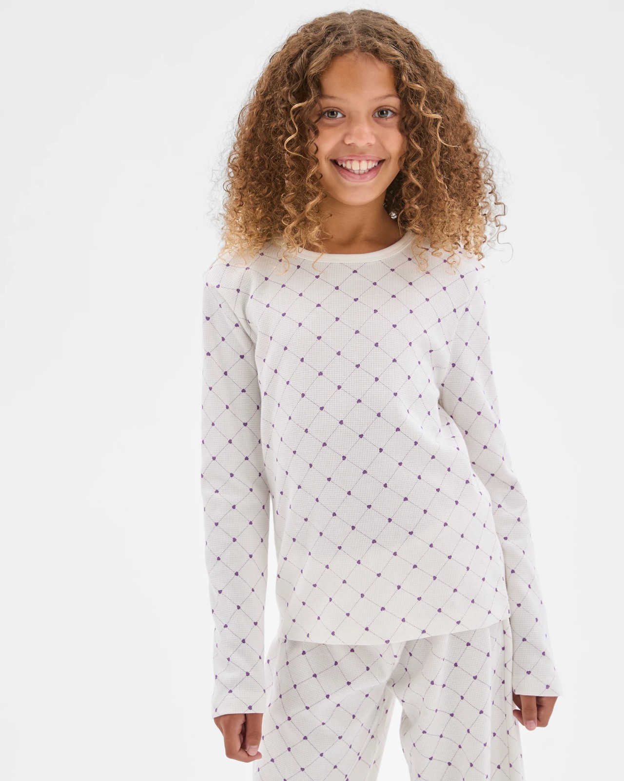 Australian Cotton Older Girls Waffle Pyjama Set 2 of 5