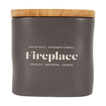 Fireplace Wood Lid Fragrant Candle - Anko