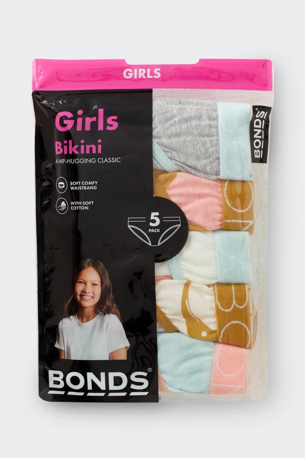 Bonds 5 Pack Girls Bikini Briefs - Sleepy Dinosaur 4 of 4