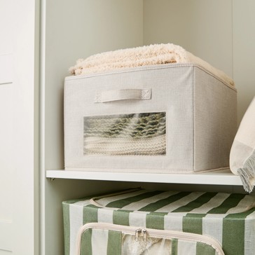 Anko Linen Look Box with Window