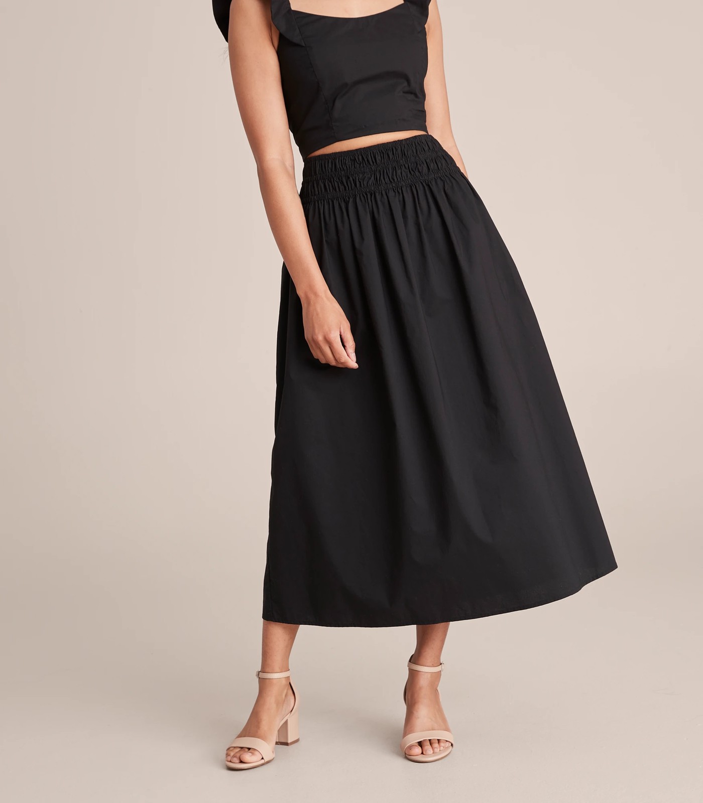 Black midi outlet skirt target