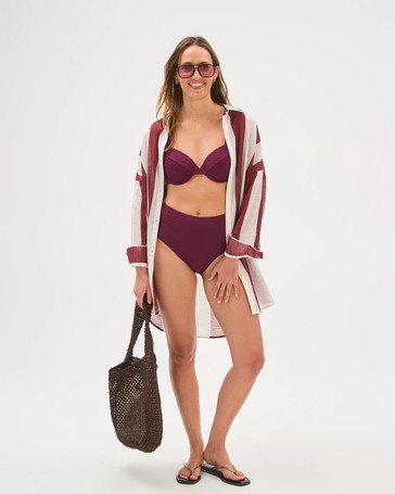 Shape Your Body Resort High Waisted Basket Weave Swim Bikini Bottoms
