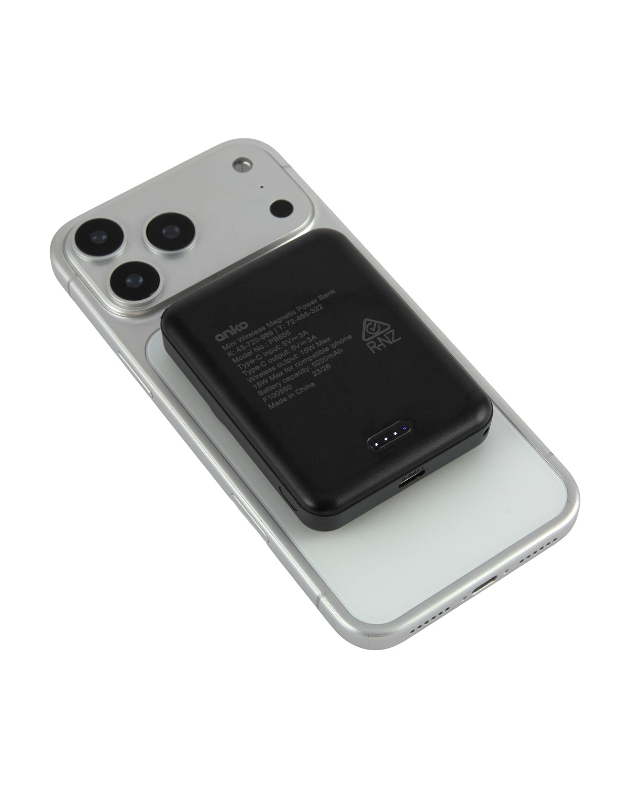 Anko Mini 5000 mAh Wireless Power Bank - Black 2 of 5