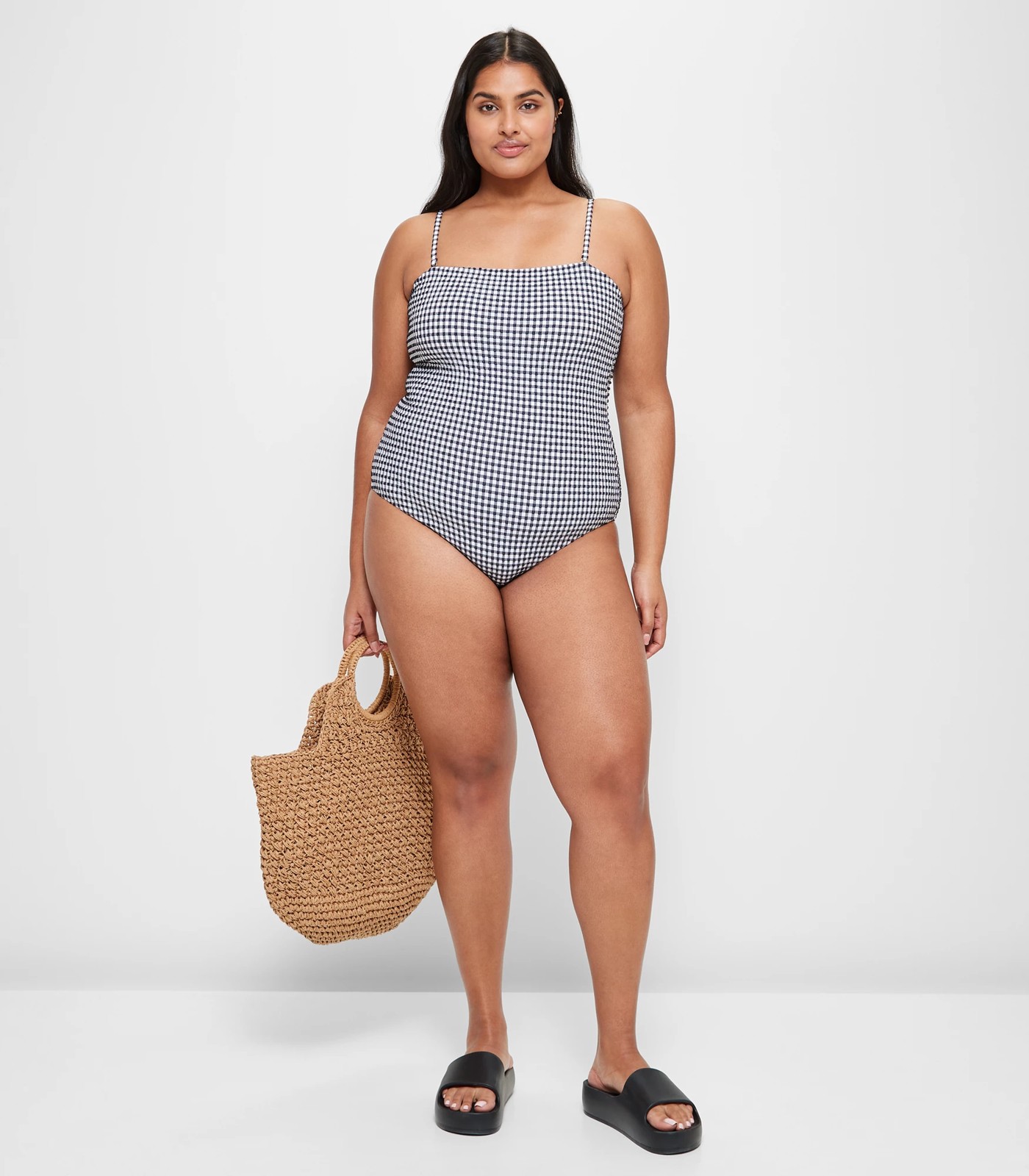 Lucky Brand Seersucker Asymmetrical One Piece - Women's Swimwear Bathing  Suit Swim One Piece in Pacific Coast, Size M - Yahoo Shopping