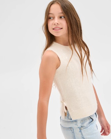 Knit Sequin Vest