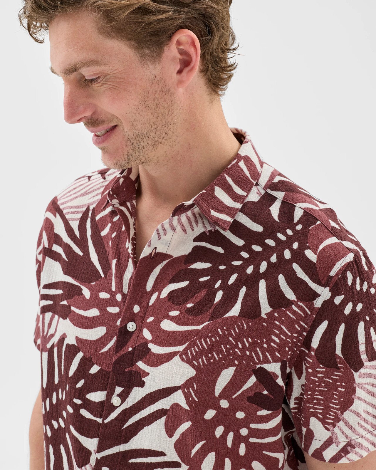 Australian Cotton Short Sleeve Monstera Shirt 3 of 5