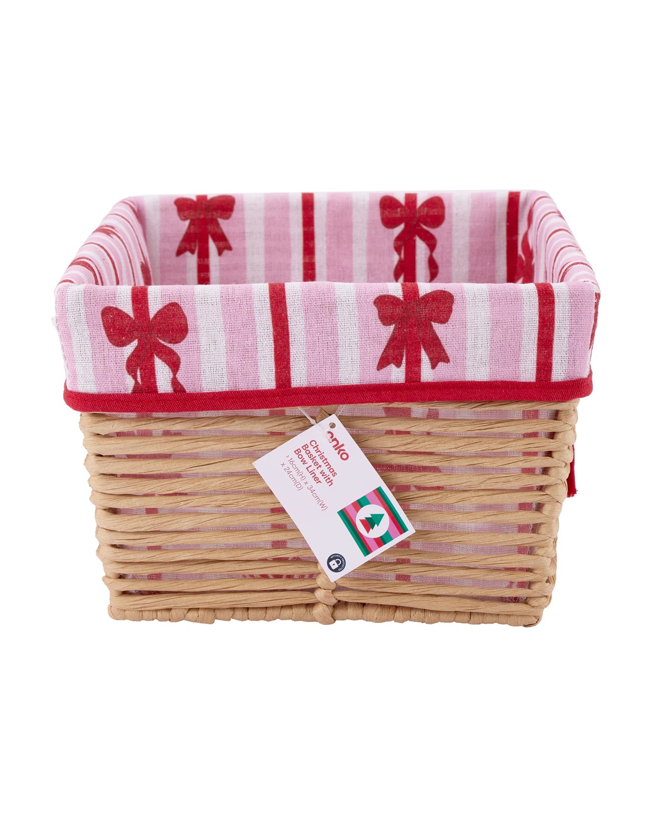 Anko Christmas Basket with Bow Liner 5 of 5